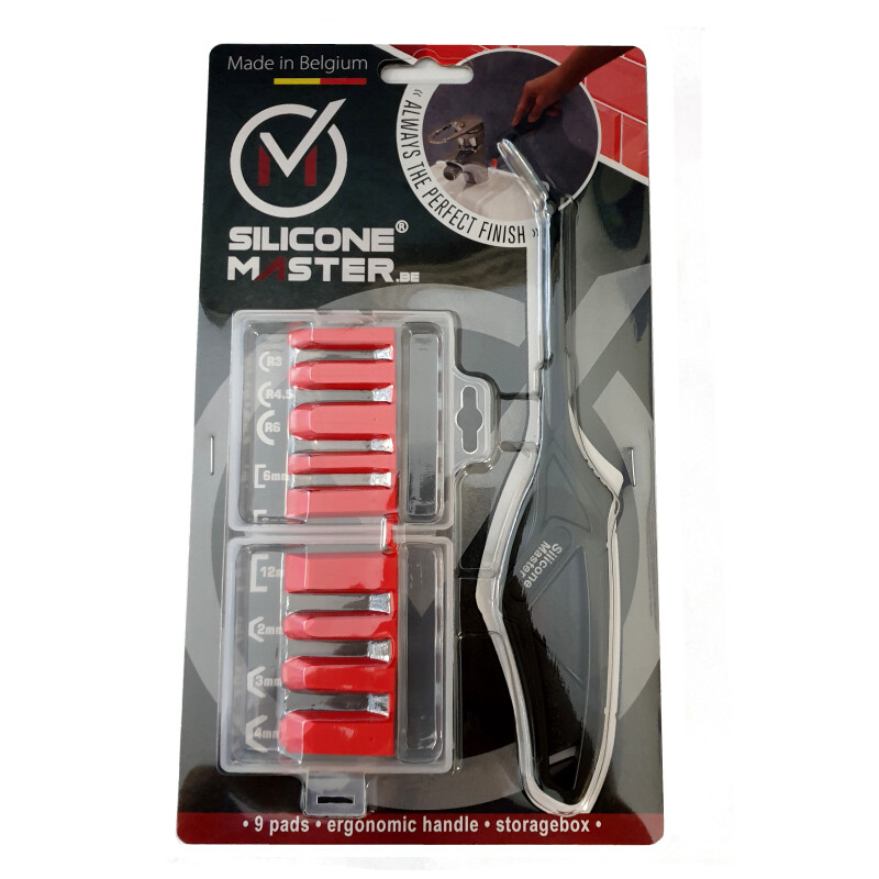 KIT AFSTRIJKSET SILICONE MASTER BLISTER SET SILICONEN AFWERKING (9 DELIG)